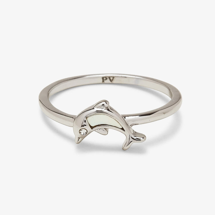 Mother of Pearl Dolphin Ring