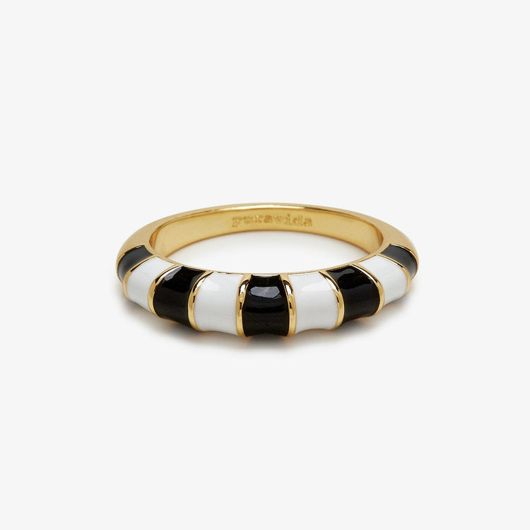 Striped Enamel Ring